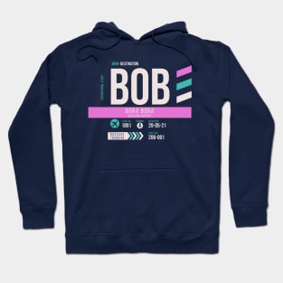 Bora Bora (BOB) Airport Code Baggage Tag D Hoodie